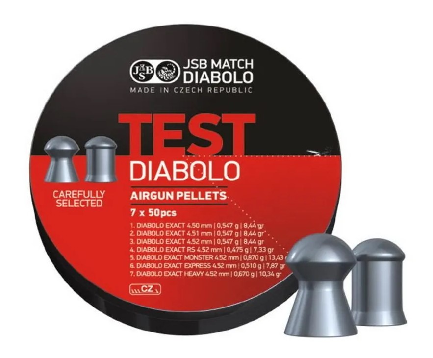 Пули для пневматики JSB Exact Diabolo Test (7 видов) 350шт.