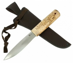 Нож Якутский средний (сталь 95Х18, рукоять карельская береза)