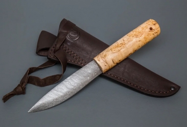 Нож Якутский средний дамасская сталь