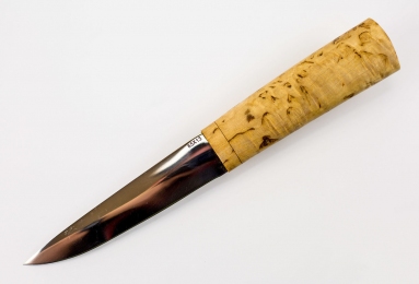 Нож Якутский малый, сталь 95Х18, карельская береза